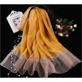 [Wdlife] Women's Scarf, Large, Thin, Lightweight, Spring/Summer Scarf, Breathable, For Summer, UV Protection, Soft Shawl, For Weddings, Cooling Protection, Sunscreen, Seaside, Travel, Commute, Gift, 6