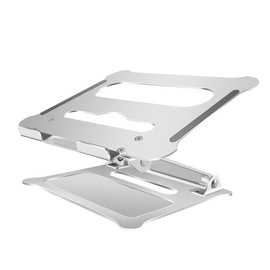 Angoily Foldable Aluminum Alloy Laptop Stand Height Computer Holder for Lightweight Design for Easy Portability Silver Color Compatible All Laptops