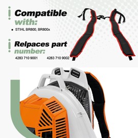 Quctaki 1 Pair Shoulder Strap Harness Kit with Fixing Screw Red Left and Right Compatible with STIHL BR800 BR800x Backpack Leaf Blower Replace 4283 710 9001, 4283 710 9002