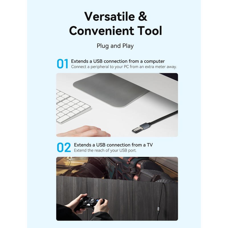 VENTION USB Extension Cable 6.6FT, USB Extender USB 3.0 Extension