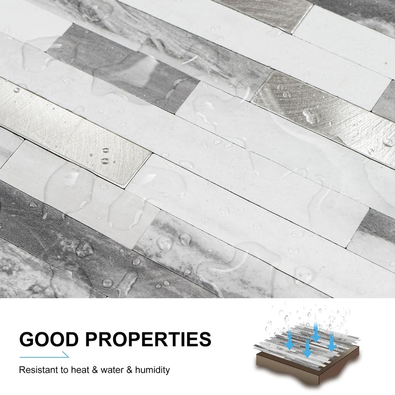 V-MOZZA Peel and Stick Backsplash, 20-Sheet Peel and Stick Tiles