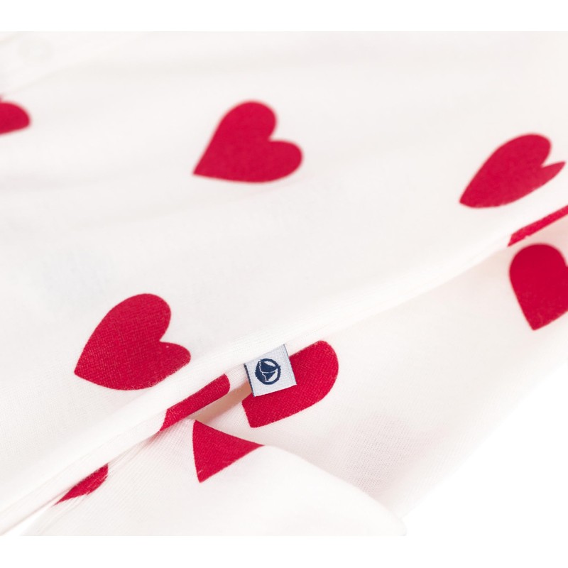 Petit Bateau Baby A0D3I Combisac, White/Red, 0-3 Months