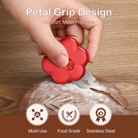 SCRZSZ Bread Lame,Bread Lame Dough Scoring Tool,sourdough Scoring Tool,Lame Bread Tool Blades,Scoring Knife For Bread Baking,Contain 5 Razor Blades(Red)