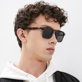 CARFIA Retro Polarised Mens Sunglasses UV400 Protection Acetate Square Frame for Outdoor Driving