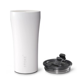 Sttoke Leakproof Ceramic Reusable Coffee Cup 16 oz - Angel White (S16AW0514)