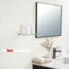 JQK Bathroom Glass Shelf, Floating Tempered Glass Shower Storage 12