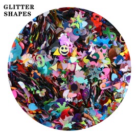 TORC 4 OZ Mix Shapes Colors Chunky Glitter for Resin Crafts Nail Art Cosmetic Festival Makeup