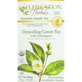 Celebration Herbals Green Tea, Darjeeling with Lemongrass Organic 24 Tea Bag, 43Gm