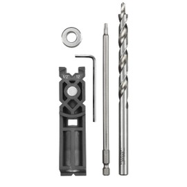 kwb Pocket Hole Drilling Template, Includes Drill, Depth Stop and TX-20 Bit, Precise Corner Joints for Furniture and Shelf Construction, Suitable for Various Board Thicknesses