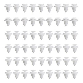 Qazuwa Mounting Clips, Plastic Rivets, Pack of 100 Clips, Car Mounting Bumpers, Mounting Clips, Car Door Clips, Door Panel, Door Panel, Bumper Replacement (White)