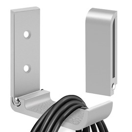 Musiin Foldable Space Aluminum Metal Hook, Guitar Wire Hook, Monitor Headphone Hook, Silver (Two Packs)