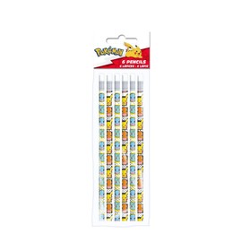 CYP- Set mit 6 Bleistiften mit Pokémon-Gummi, Farbe, 6 Stück (1 Stück) (GS-604-PK)