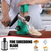 Geedel Rotary Cheese Grater with 3 Interchangeable Blades, Kitchen Mandoline