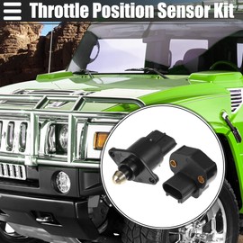X AUTOHAUX 1 Set 4874373AB Throttle Position Sensor TPS and Fuel Injection Idle Air Control Valve Kit for Wrangler TJ/LJ 1998-2005 with 2.5L or 4.0L Engine