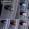 Mandark 4pcs Crown Tire Valve Stem Caps, Aluminum Alloy Wheel