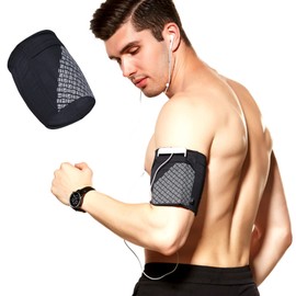 Brazalete Deportivo Universal, Brazalete para Teléfono Celular para Correr, Hacer Ejercicio, Ejercicios en el Gimnasio,Actividades al Aire Libre, para Todos Los Teléfonos Material Reflectante(Negro-S)