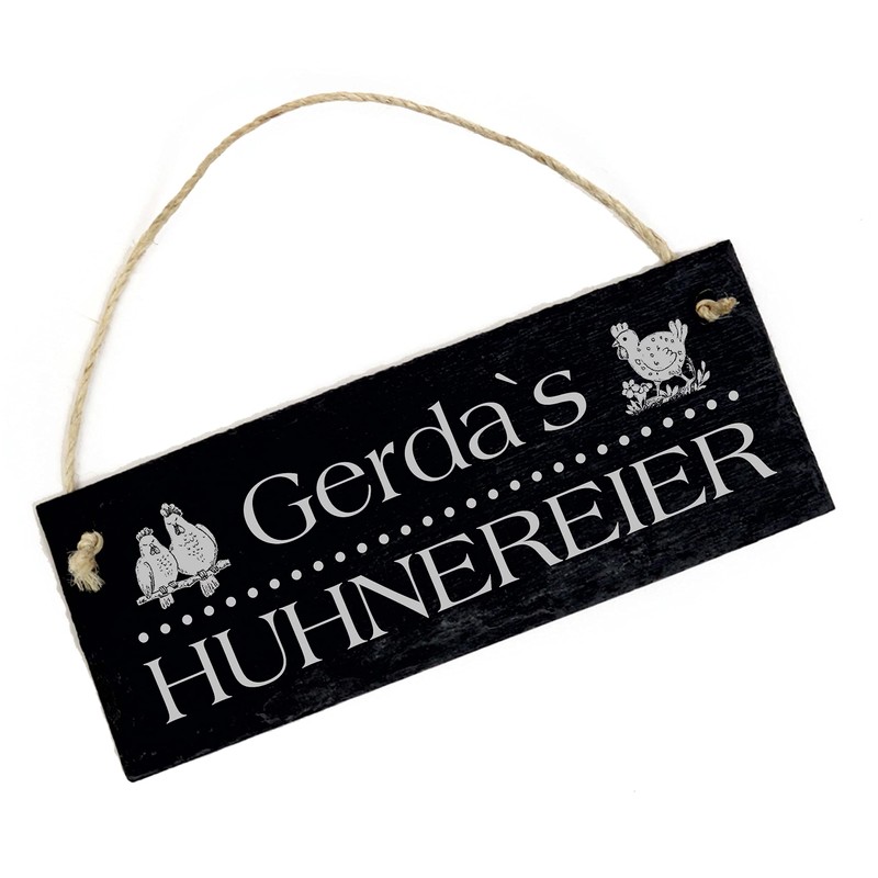 Chicken Eggs with Desired Name Sign Slate Engraved Eggs Hen