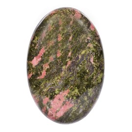 KYEYGWO Unakite Reiki Healing Crystal Palm Stone Oval Worry Stone Pockets Thumb Stone Worry Stone Pocket Stones Massage Stones for Meditation, Stress Relief