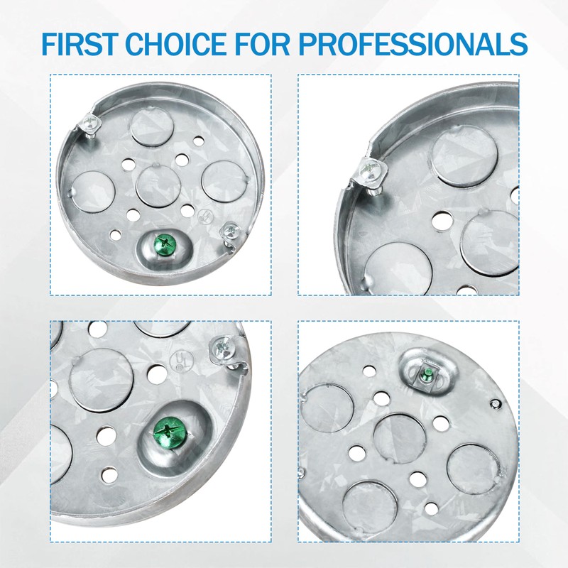 4 Round Shallow Electrical Box,Round Electrical Box for Ceiling Fan