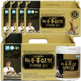 Juwon Life & Health Kim O-gon Deer Antler Velvet Red Ginseng Tonic Premium Gold 5-Month Supply + Kim O-gon Deer Antler Velvet Red Ginseng Boryeok Hwan 30 pills, 150 pieces, 70ml / 주원생활건강 김오곤 녹용홍삼보 프리미엄 골드 5개월 + 김오곤녹용홍삼보력환 30환, 150개, 70ml