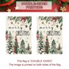 Christmas House Flag 28x40 Inch Large Winter Pine Trees Farmhouse