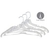 Clear Plastic Top Hanger with Rubber Non-Slip Shoulder Strips and