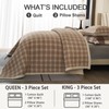 tohrisa Cotton Plaid Quilt Set, Ultra Soft 3 Pieces King