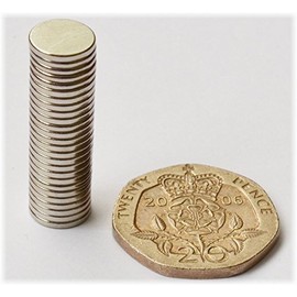 Homeware Takeaway: 25 x Quality NEODYMIUM MAGNETS - 10 mm Diameter x 1 mm Thick - SMALL DISC MAGNETS with STRONG BONDING POWER - fridge, DIY, reborn, crafts, memo boards, etc. - Premium Quality - NEW