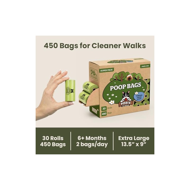 Pogi's Poop Bags - Bolsas para excremento de perro -