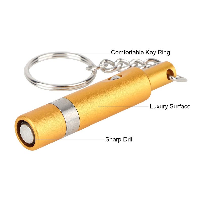 Cigar Hole Puncher, Hole Punching Circular Cuts with Keychain Ring