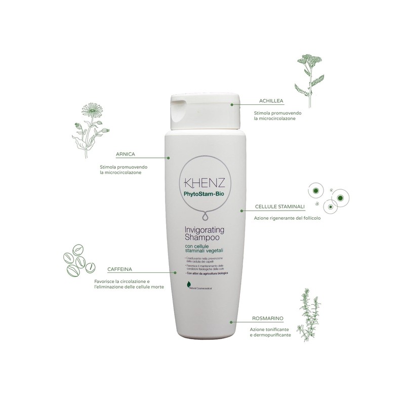 KHENZ SHAMPOO INVIGORATING Regenerating Hair Removal Hair Cells 250 ml