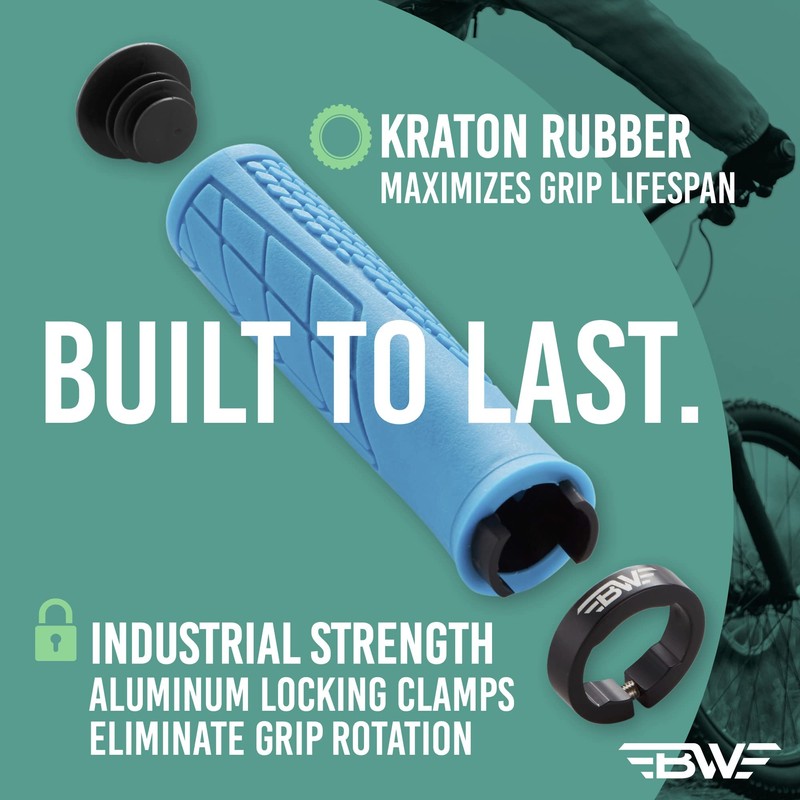 BW USA Ergo-Lock MTB Grips – Comfortable Ergonomic Lock-On Bike