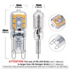 JUNSHI G9 LED Bulb 2.5W,25W G9 Halogen Bulbs Equivalent,3000K Warm