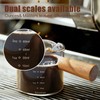 2 Pack Espresso Cups with Wood Handle, 75ML Double Spout