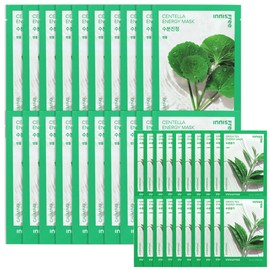 Innisfree Energy Mask Centella asiatica 20 sheets + Green Tea 20 sheets free / 이니스프리 에너지 마스크 병풀 20매+그린티20매 증정