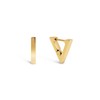 SINGULARU - Pirámide Earrings - Stainless Steel Earrings with 18