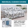 KRFOONN 4 Piece Printed Sofa Couch Cover for 3 Cushion