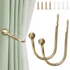 2 Pcs Metal Curtain Holdbacks, Curtain Tie Backs Hooks, Curtains