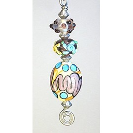 Purple Party Confetti Glass Ceiling Fan Pull Chain