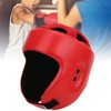 Boxing Helmet PU Leather Adjustable Head Guard Sanda Kickboxing Training