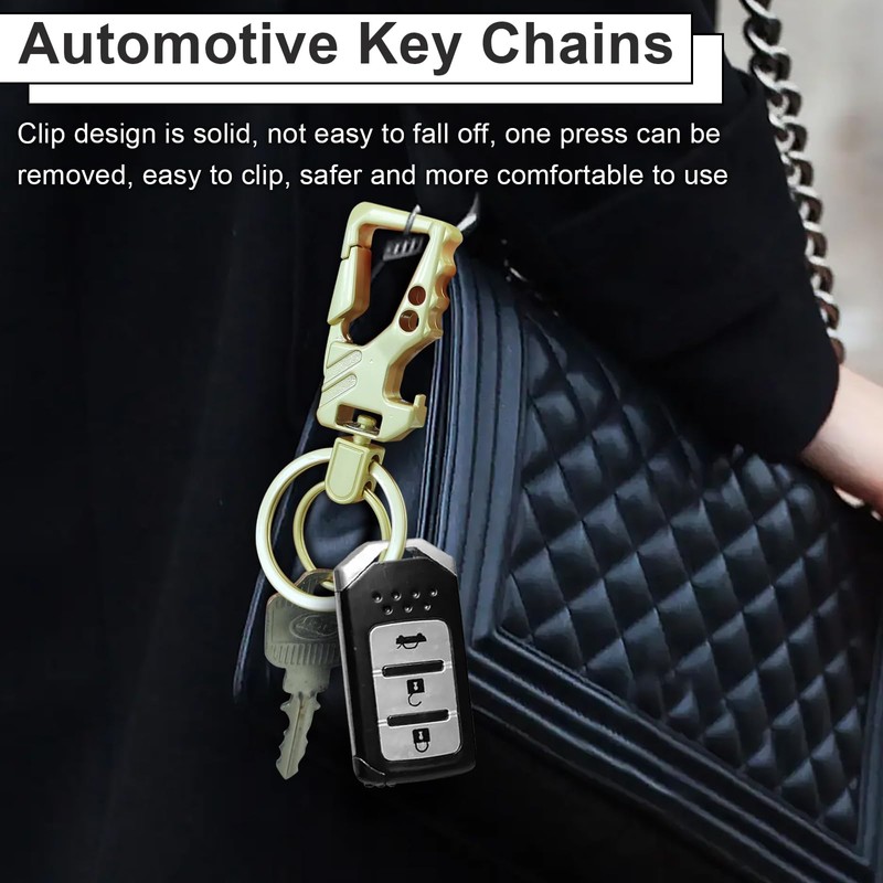 ecocstm 2 PCS Key Chain, Carabiner Clip Car Key Chains,