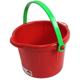 Spielstabil 3 Pack Small Sand Pails (1 Red, 1 Blue, 1 Yellow Beach Bucket) - Each Holds 1.5 Liters - Made in Germany…