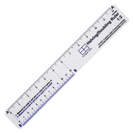 CLPA 12 inch clear plastic ruler for perfect math halving or doubling any measurement up to 12 inches for perfect proportions and geometric and artistic design.