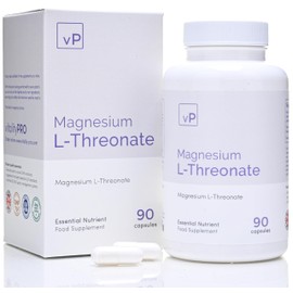 Magnesium Threonate 700mg x 90 Capsules - Over 98.8% Purity Third Party Tested - Magnesium Threonate Supplement - Vitality Pro