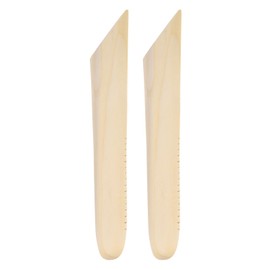 HARFINGTON 2pcs Pottery Ribs 19.8cm x 3.3cm Wooden Clay Ceramic Sculpting Tools for Finishing Shaping and Smoothing Removing Finger Marks