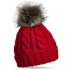 Caspar MU104 Knitted Women's Hat With Fur Bobble -