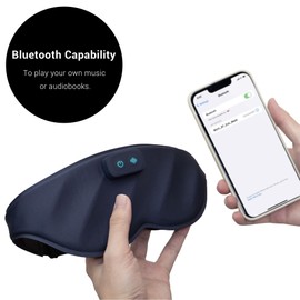 Mynt Wireless Bluetooth Sleep Mask with Compact Speakers, Soft Cushioned Sleep Mask with Bluetooth Headphones for Back and Side Sleepers, Adjustable Sleep Eye Mask for Blackout, Washable Eye Mask Pad