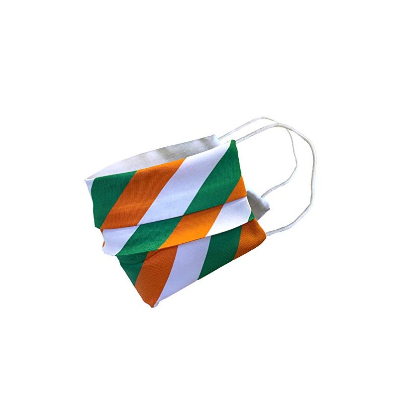 Adult Irish Flag Striped Face Mask