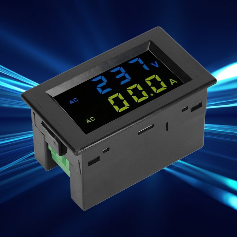 Digital Display Voltmeter Accurate White Black Measuring Current Machine EquipmentDouble