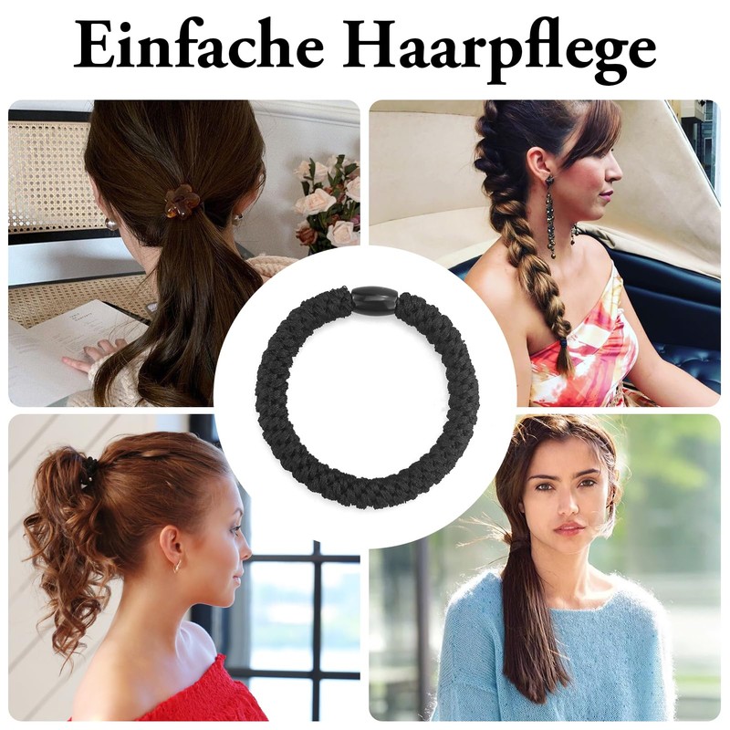10 StüCk Elastische Haargummis, Geflochtener Pferdeschwanzhalter Ohne Ziehen Oder BeschäDigen,